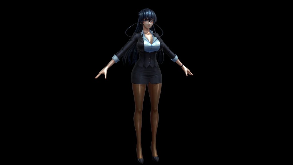 Anime Headmistress (rigged)