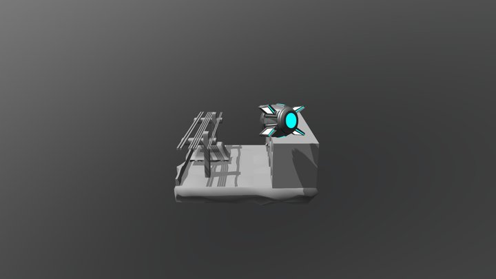 X Wing Droid + Combined Scene 3D Model