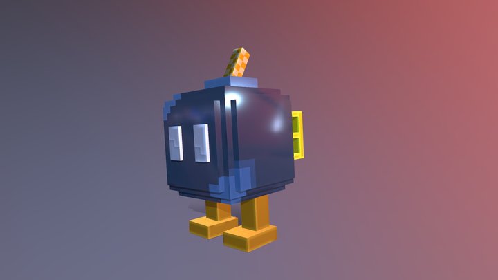 Pixel Bob-omb 3D Model