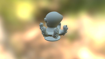 Octopus-peluche-ventouse Obj 3D Model