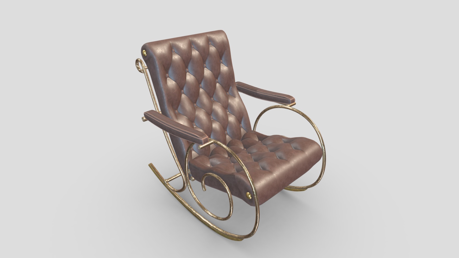 3D model Arm Chair  22 - This is a 3D model of the Arm Chair  22. The 3D model is about a metal object with a handle.