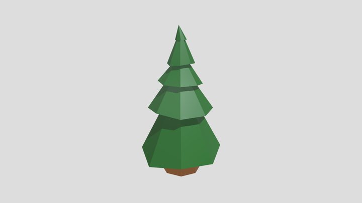 Low Poly Spruce Tree 01 3D Model