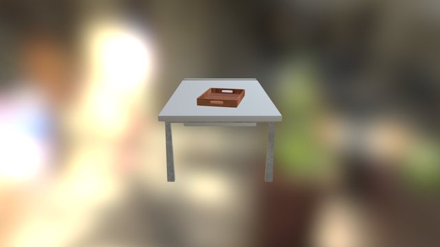 Table Basse Blanche 3D Model