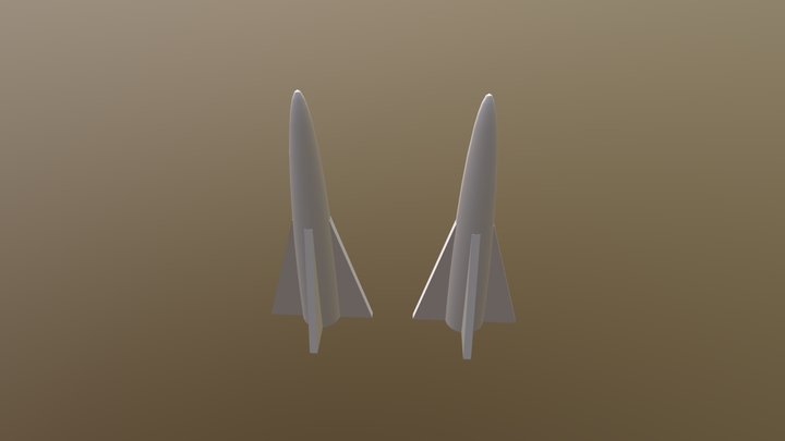 Small Rocket x2 3D Model