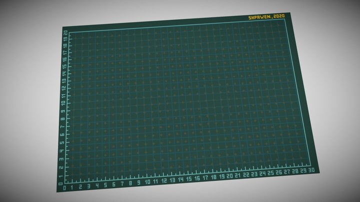 Voxel Cutting Mat 3D Model