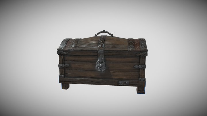 Low Poly Chest 3D Model