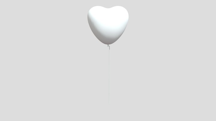 Baloon Heart Shape 3D Model