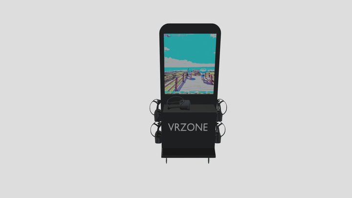 (VR기기포함)VR임팩트-VR키오스크(VR KIOSK) VR구축판매/체험존용 3D Model