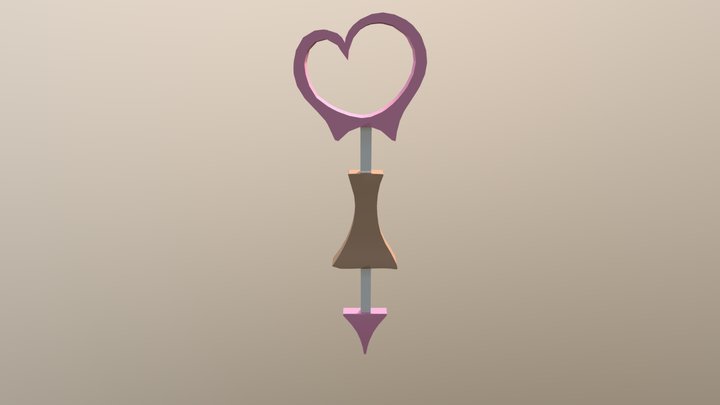 Love Themed Spear 3D Model