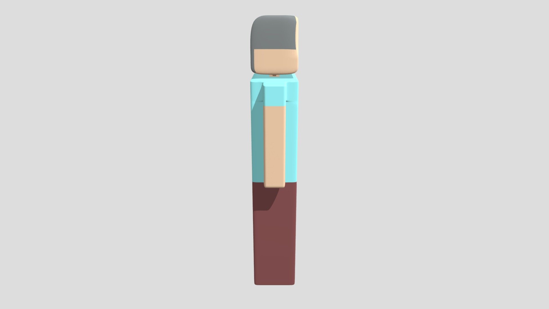 2d low poly man