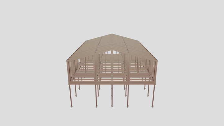 Дом 8х8+2 Александр Глухово 3D Model