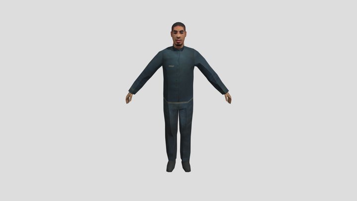 PC Computer - Half- Life 2 - Low- Poly Citizen 3D Model
