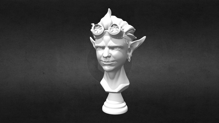 Bust of an Imp-like Creature 3D Model