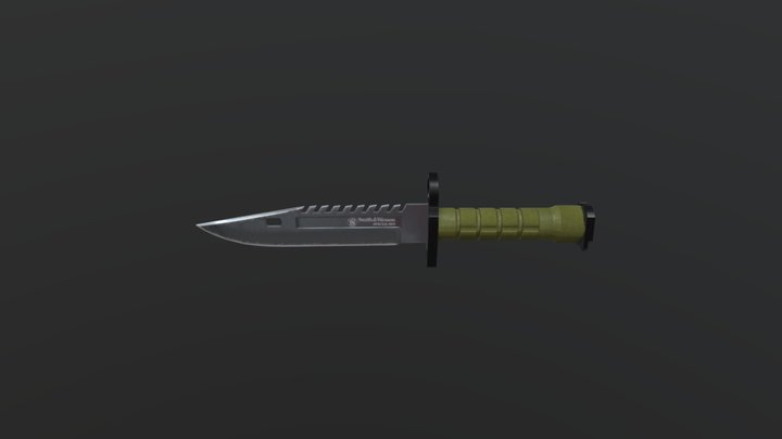 M9 Bayonet Knife B version 3D Model