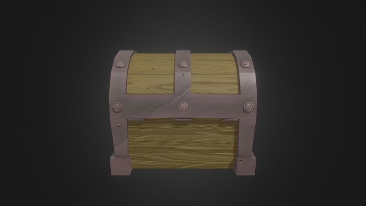 Stylized Treasure Chest with Rigging Animation 3D Model