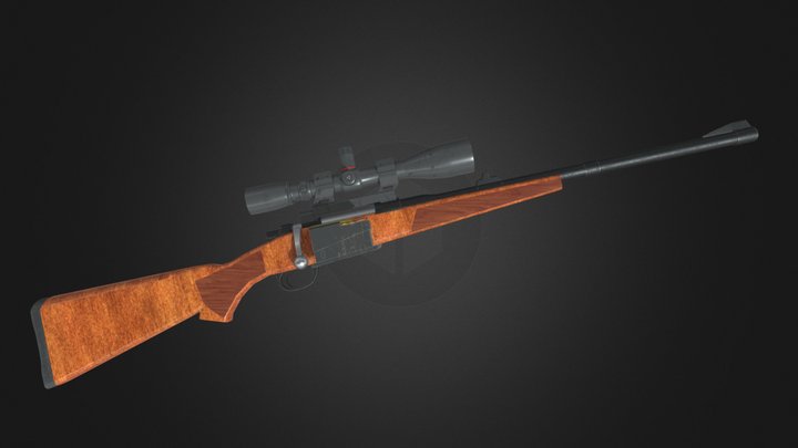Mauser hunting rifle 3D Model