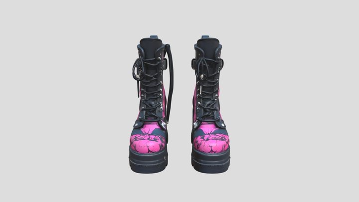 Pink boots 3D Model