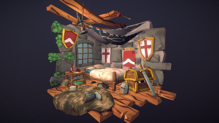 DAE Crib - Knights Room 3D Model