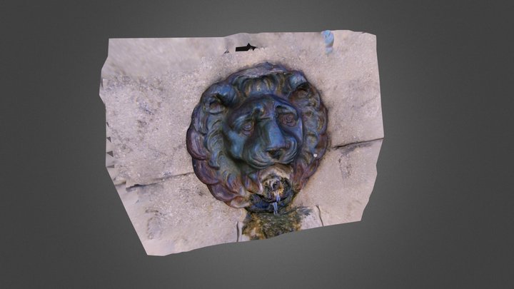 Lion Fountain #3DST9 3D Model