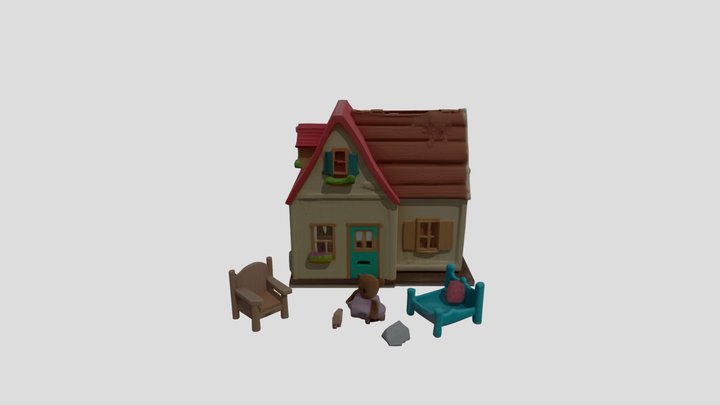 3d toy house 3D Model