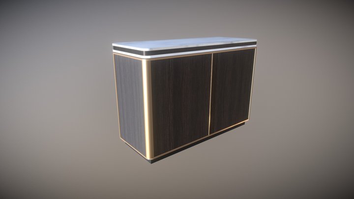 Bar Cart 3D Model
