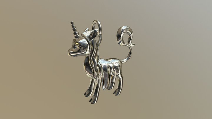 Unicorn Pendant 3D Model