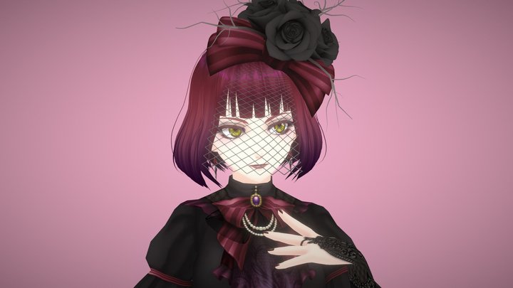 VRoid Bette - Gothic Lolita outfit 3D Model