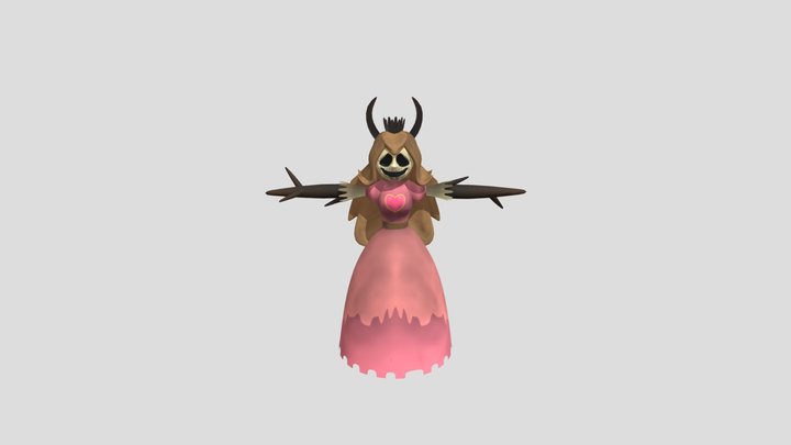 Coronation day peach with textures 3D Model