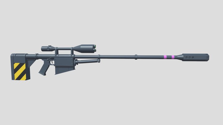 Gurren Lagann: Yoko's Rifle 3D Model