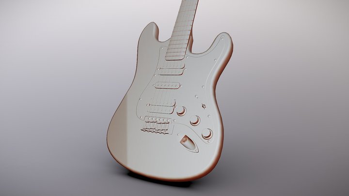 Electro Guitar "Ebanez" |Non Textured| 3D Model