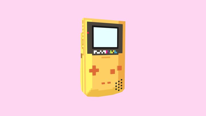 Pixel Gameboy 3D Model