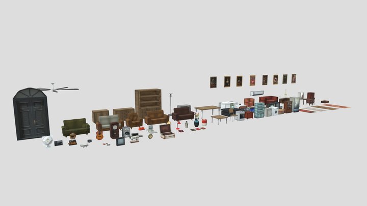 PSX Assets - Home Furniture Pack 3D Model