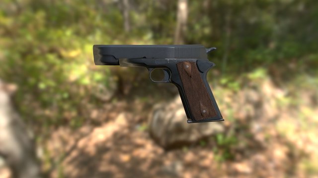 M1911 Animated 3D Model