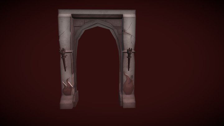 Dungeon Fire Gate 3D Model