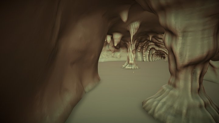 Sculptjanuary 18: Day 18 - Cave 3D Model