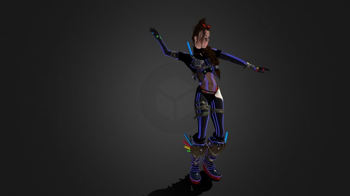 Xarah dancing 3D Model