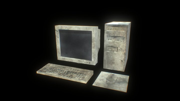 PSX Dirty Old PC – Free 3D Model STL