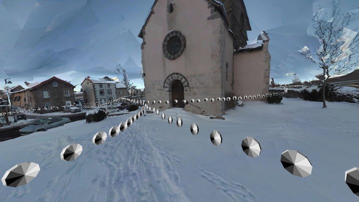 Church, helmet-held 360 camera 3D Model