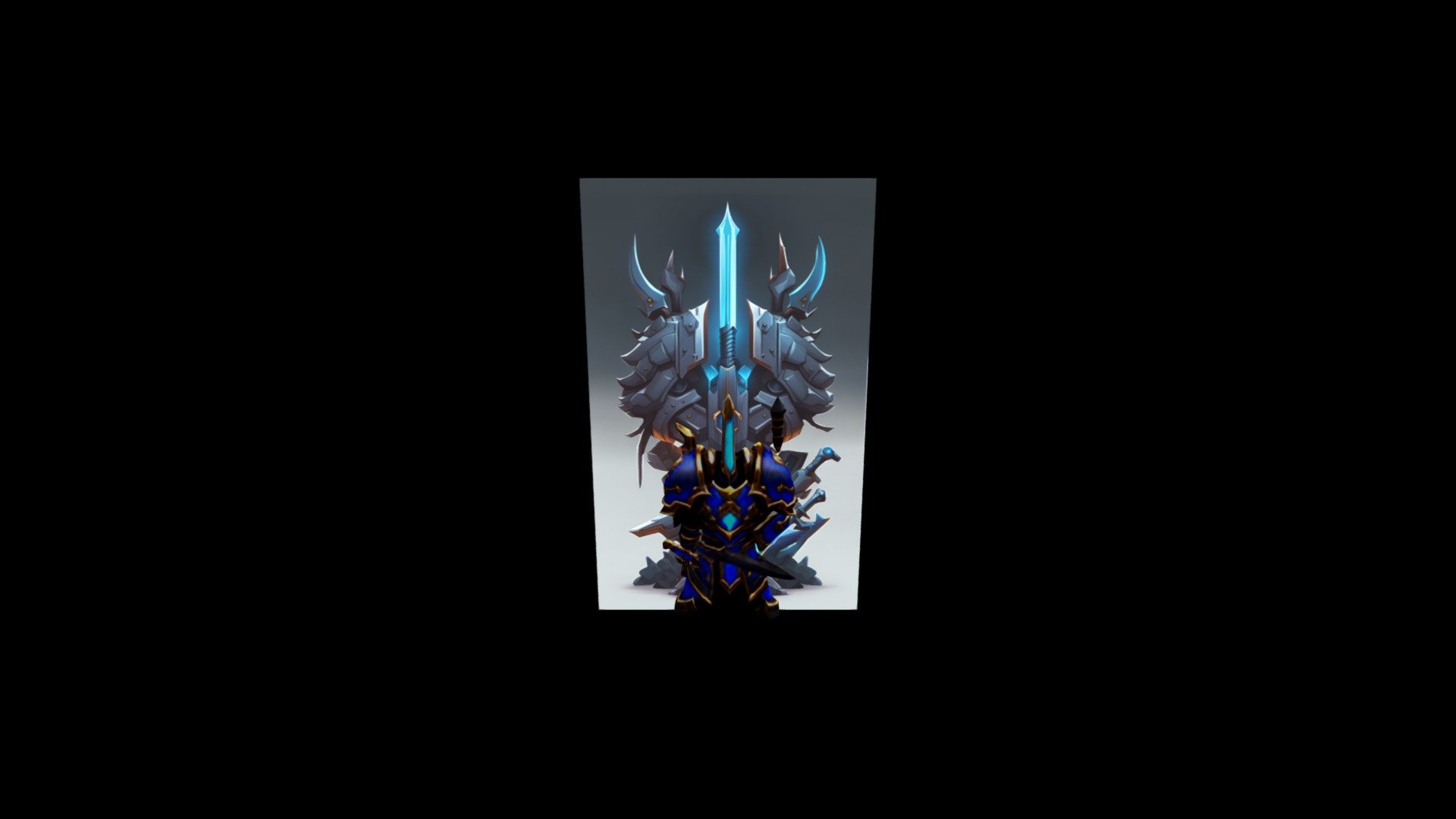 "Illustration of a dark knight with a sword and - Download Free 3D ...