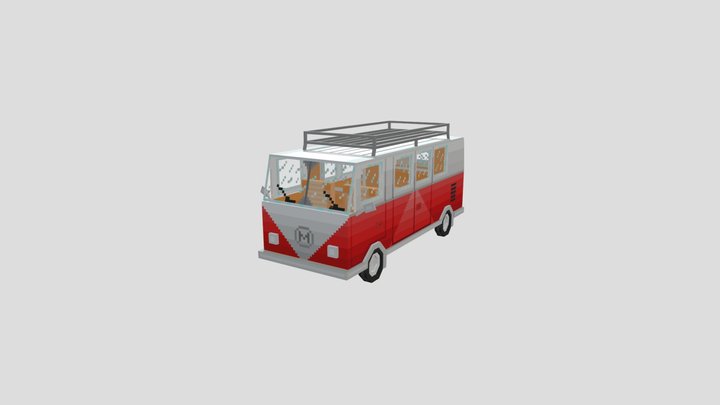 Minecraft - Volkswagen Kombi 3D Model