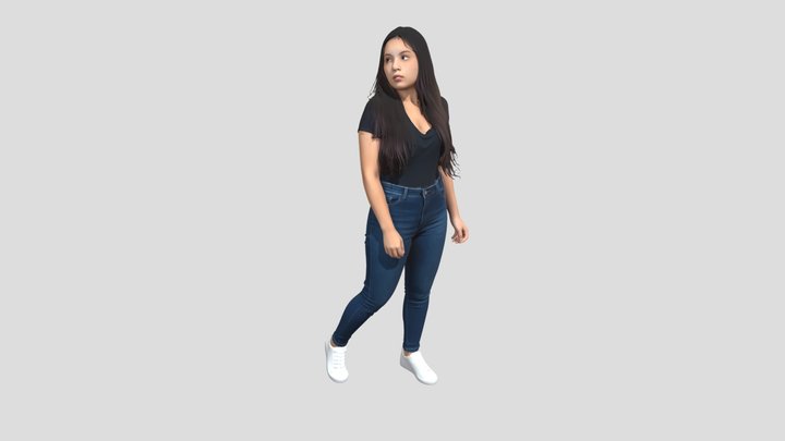 Casual Denim Portrait – Modèle 3D gratuit STL