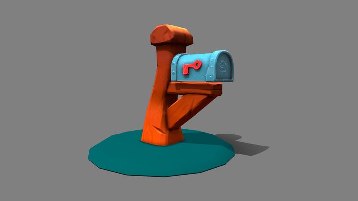 Stylized Mailbox 3D Model
