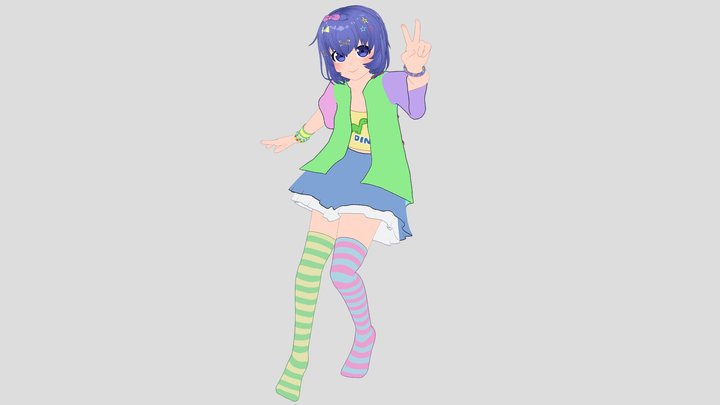 Natsuki Anami Decora Style 3D Model