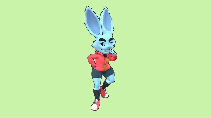 Calima - Cartoon Funny Bunny 3D Model