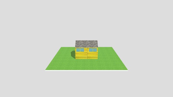 Garden Shed 8ft x 10ft 3D Model