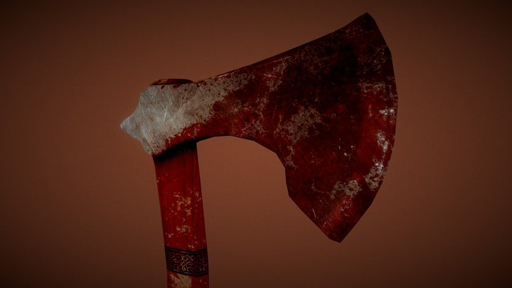 Bloody Viking Axe 3D Model