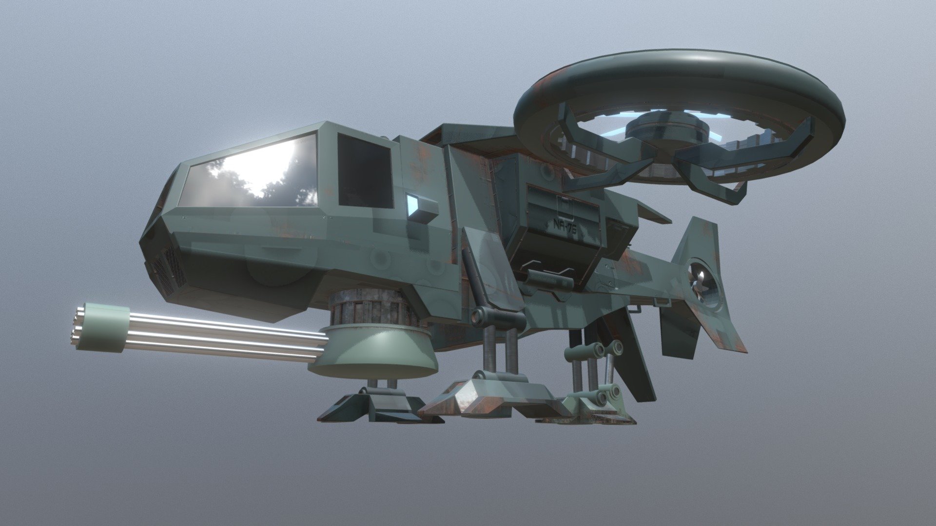 H-77 Grasshopper - 3D Model By BlenderBlaster [861469a] - Sketchfab