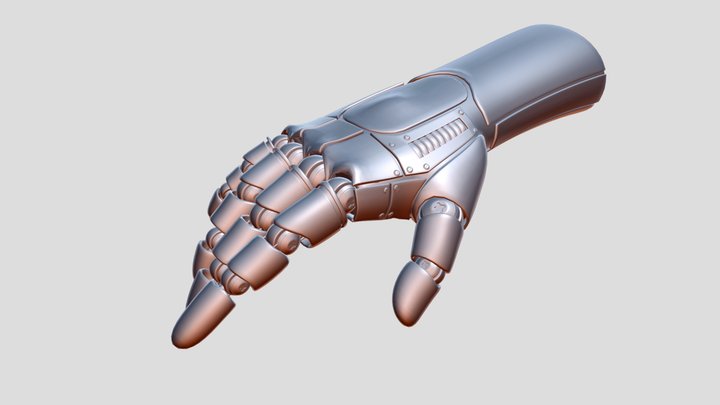 Humanoid Robot Hand 3D Model