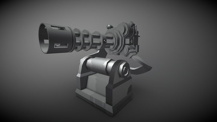 Mini-gun Turret 3D Model