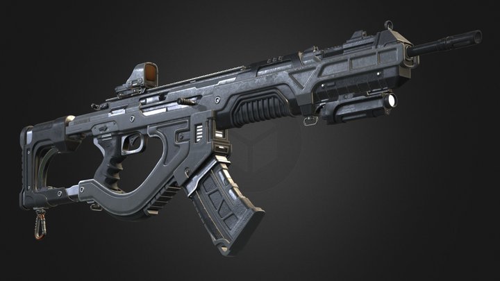 Sci-fi Weapon | Firearm  | Game Ready 3D Model